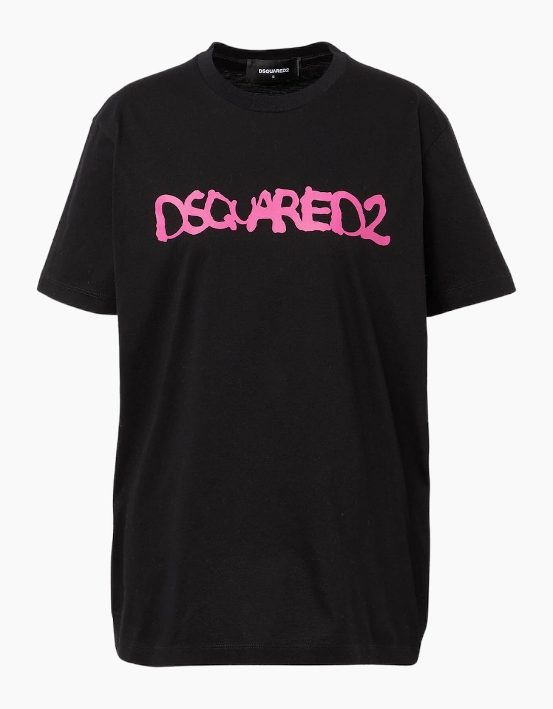 Dsquared2 Graffiti Spray Logo Black T-Shirt