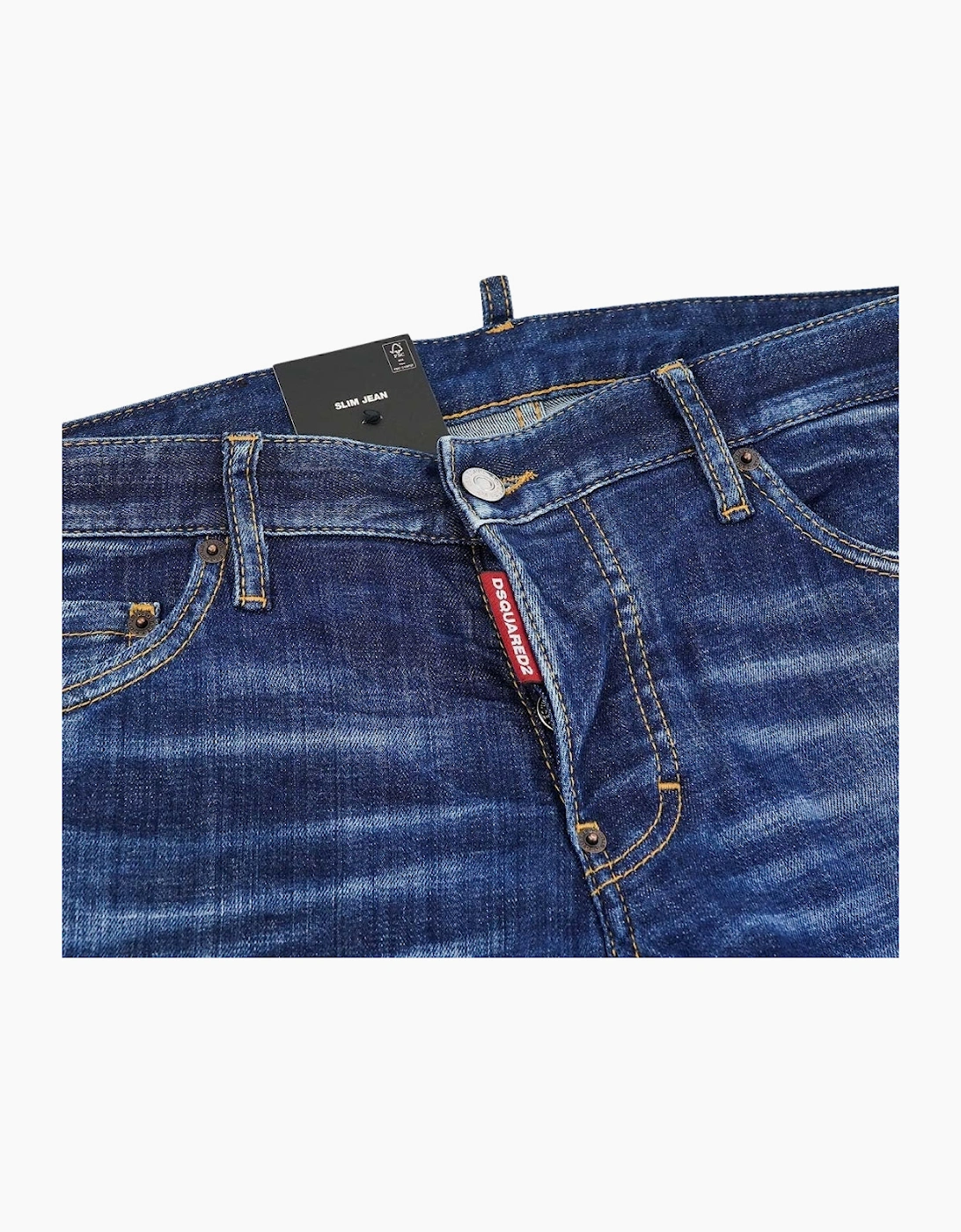 Dsquared2 Slim Jean Faded Worn Wash Blue Jeans