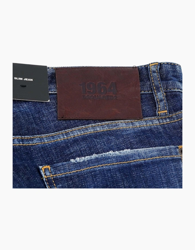 Dsquared2 Slim Jean Faded Worn Wash Blue Jeans
