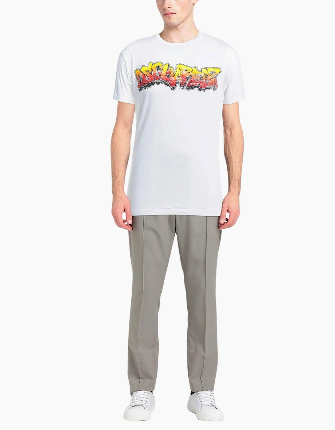 Dsquared2 Wall Tag Logo White T-Shirt