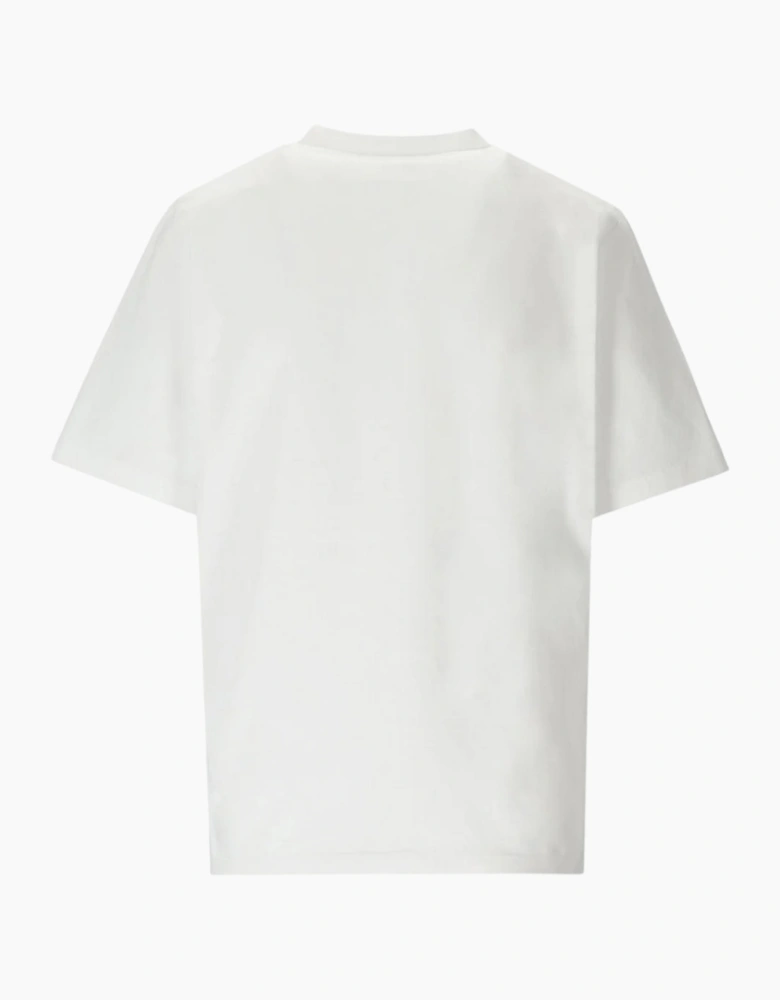 Dsquared2 Pixel Leaf Logo Print Crew Neck White T-Shirt