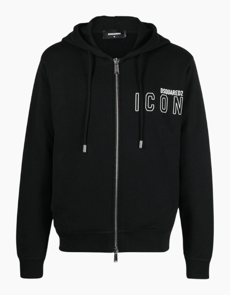 Dsquared2 Icon Outline Logo Zip Black Hoodie