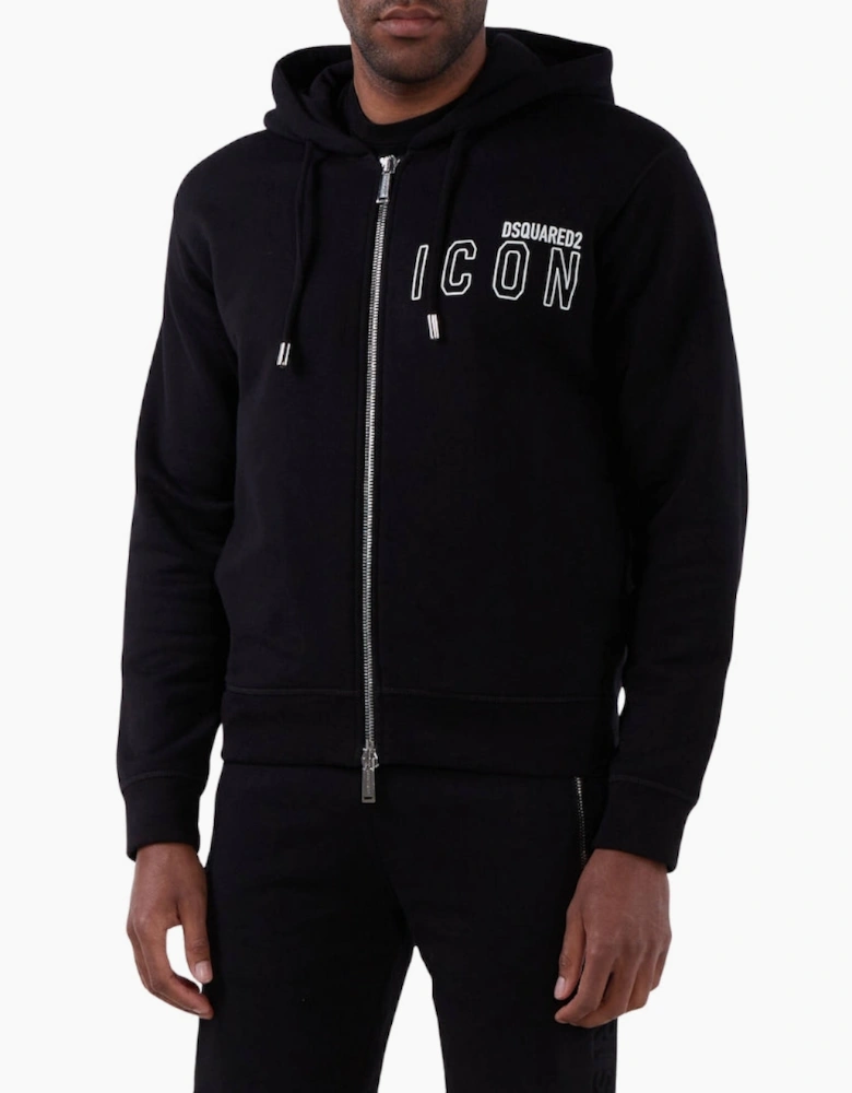 Dsquared2 Icon Outline Logo Zip Black Hoodie
