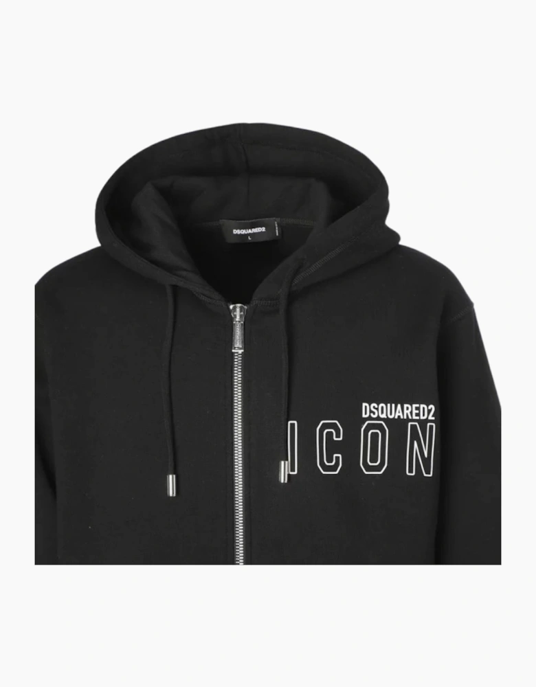 Dsquared2 Icon Outline Logo Zip Black Hoodie
