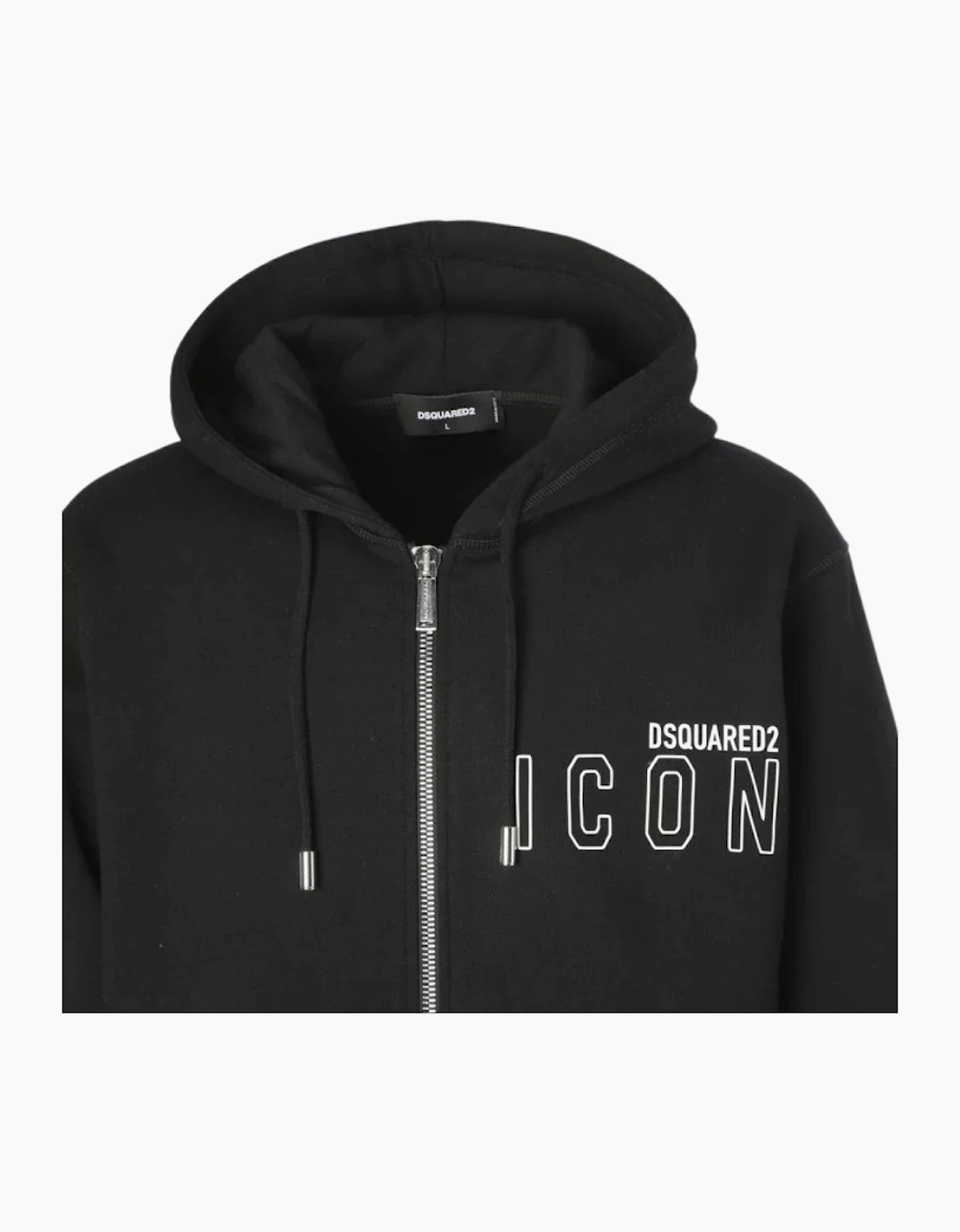 Dsquared2 Icon Outline Logo Zip Black Hoodie