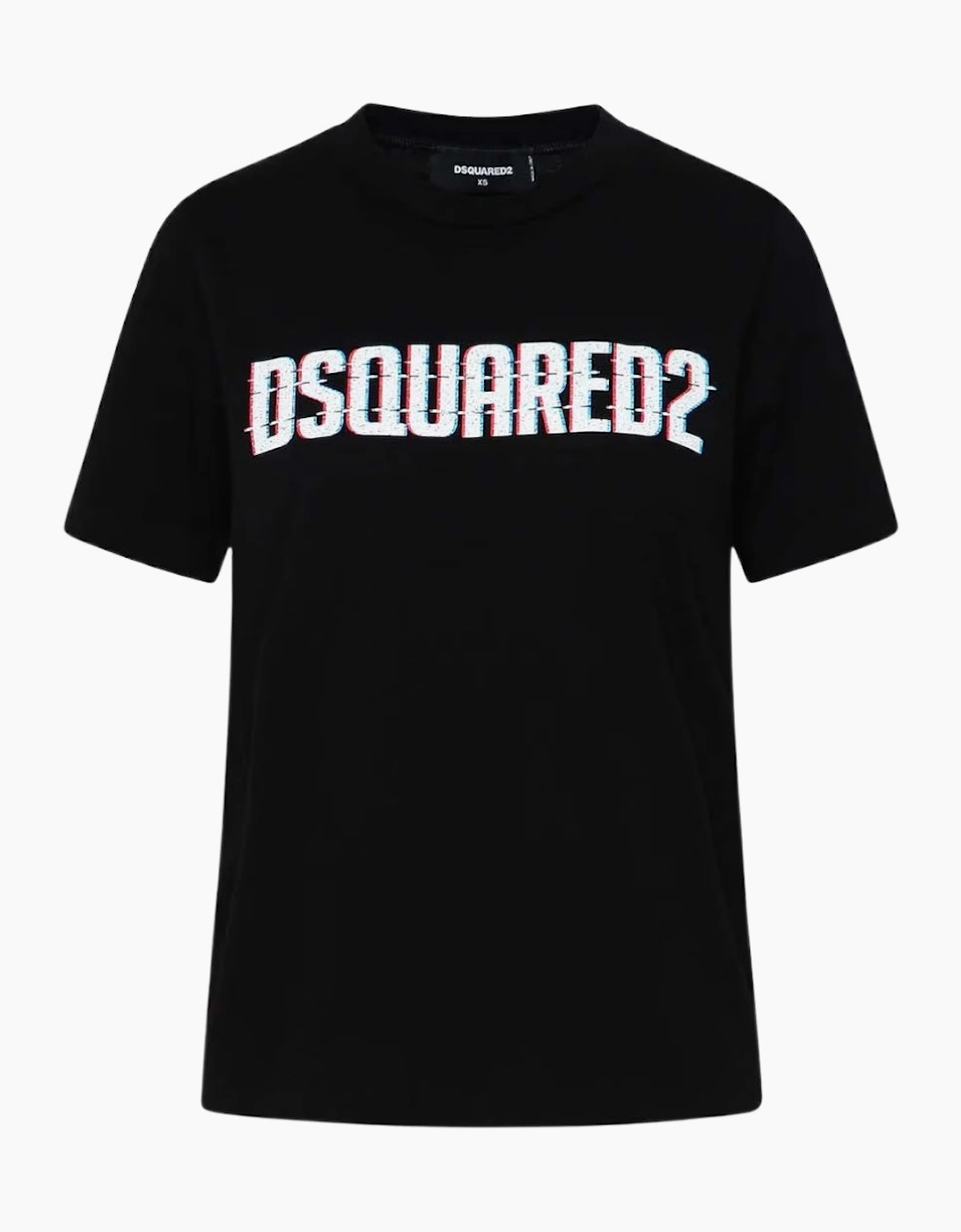 Dsquared2 Logo Print Crew Neck Black T-Shirt