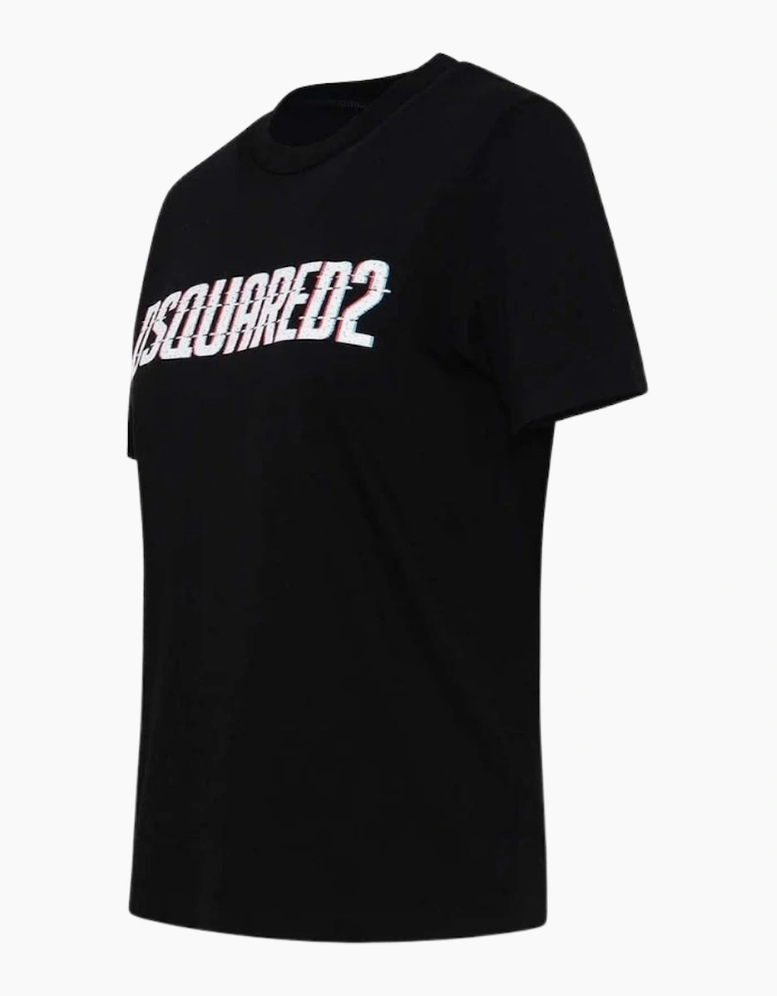 Dsquared2 Logo Print Crew Neck Black T-Shirt