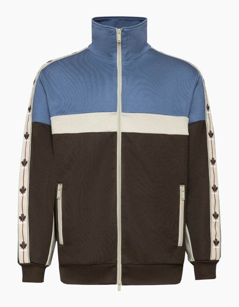 Dsquared2 Maple Leaf Tape Blue Track Jacket