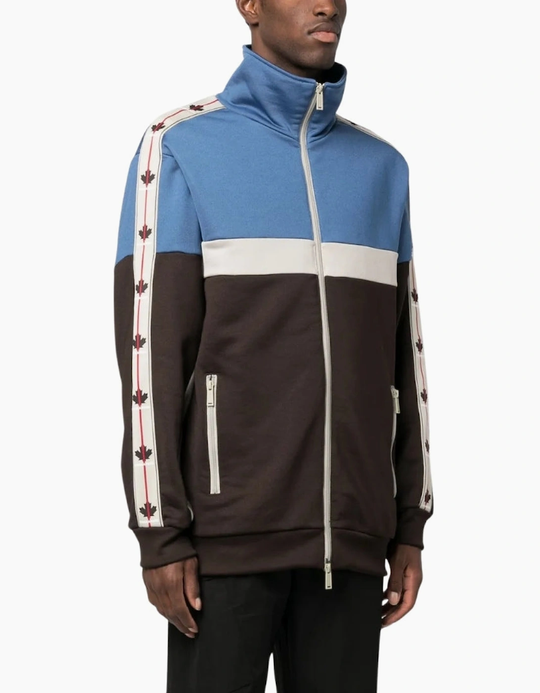 Dsquared2 Maple Leaf Tape Blue Track Jacket