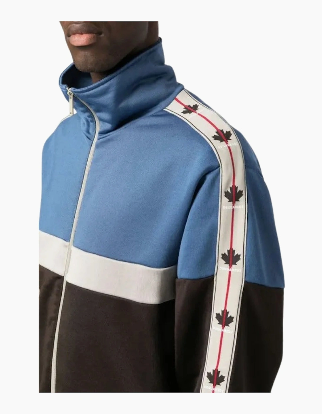 Dsquared2 Maple Leaf Tape Blue Track Jacket