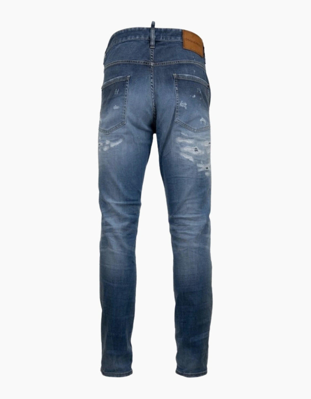 Dsquared2 Super Twinky Jean Destroyed Reinforced Paint Splash Blue Jeans