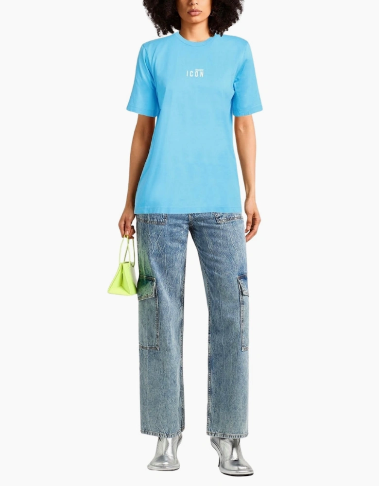 Dsquared2 Icon Small Chest Logo Light Blue T-Shirt