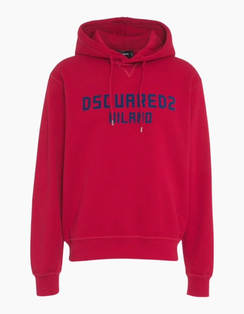 Dsquared2 Milano Logo Cool Fit Red Hoodie