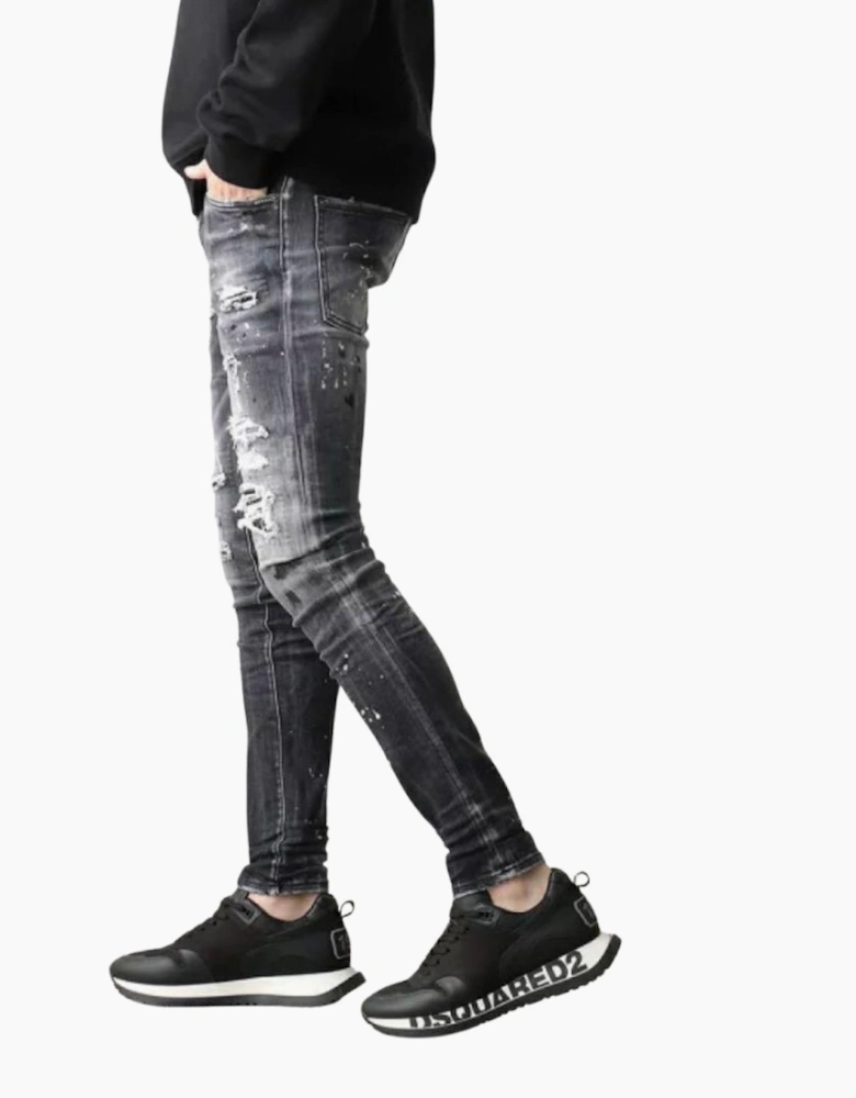Dsquared2 Super Twinky Jean Black Diamond Destroyed Wash Black Jeans