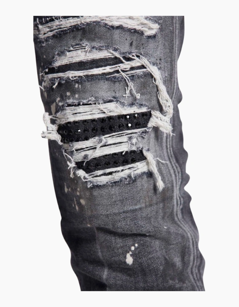 Dsquared2 Super Twinky Jean Black Diamond Destroyed Wash Black Jeans