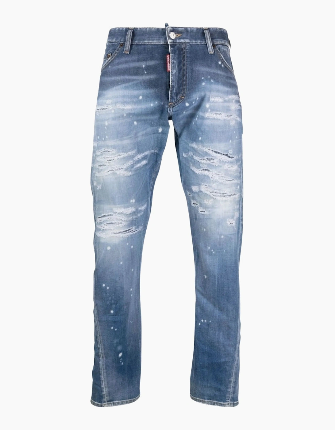 Dsquared2 Sexy Twist Jean Destroyed Reinforced Paint Splash Blue Jeans, 7 of 6