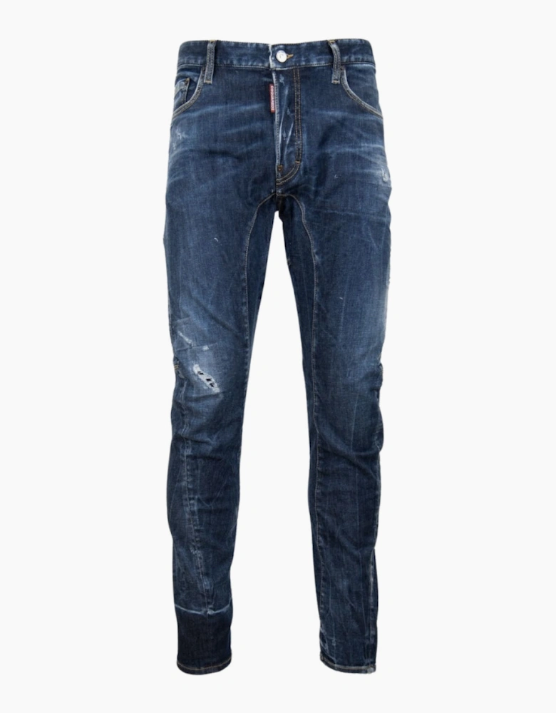 Dsquared2 Tidy Biker Jean Lightly Worn Style Blue Jeans