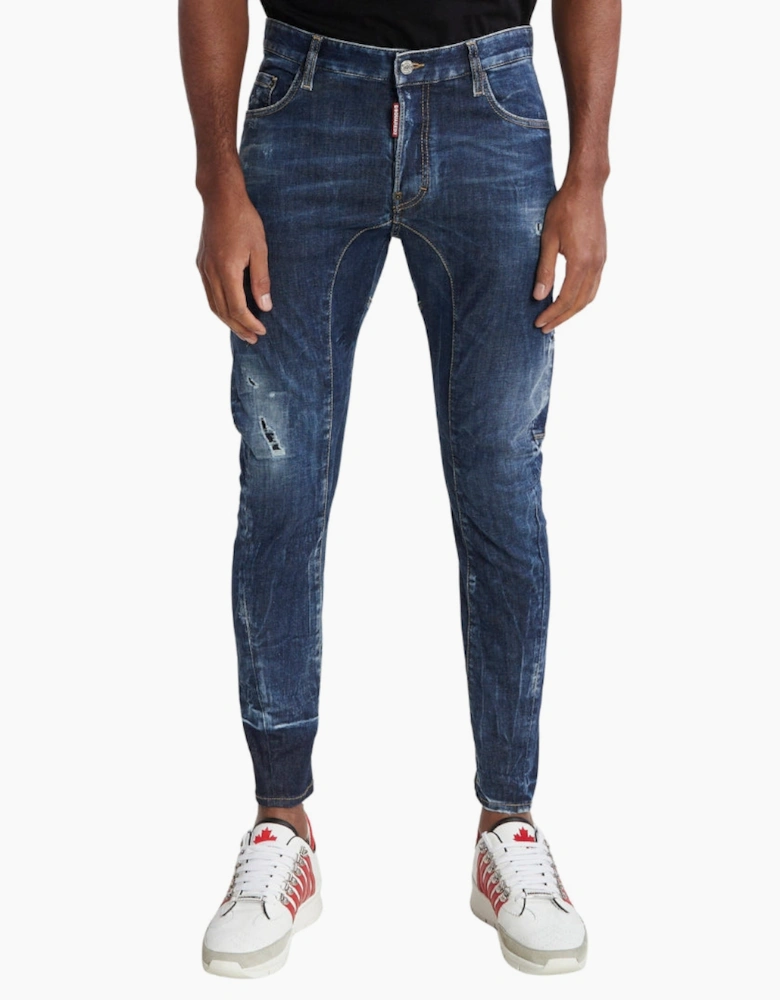 Dsquared2 Tidy Biker Jean Lightly Worn Style Blue Jeans