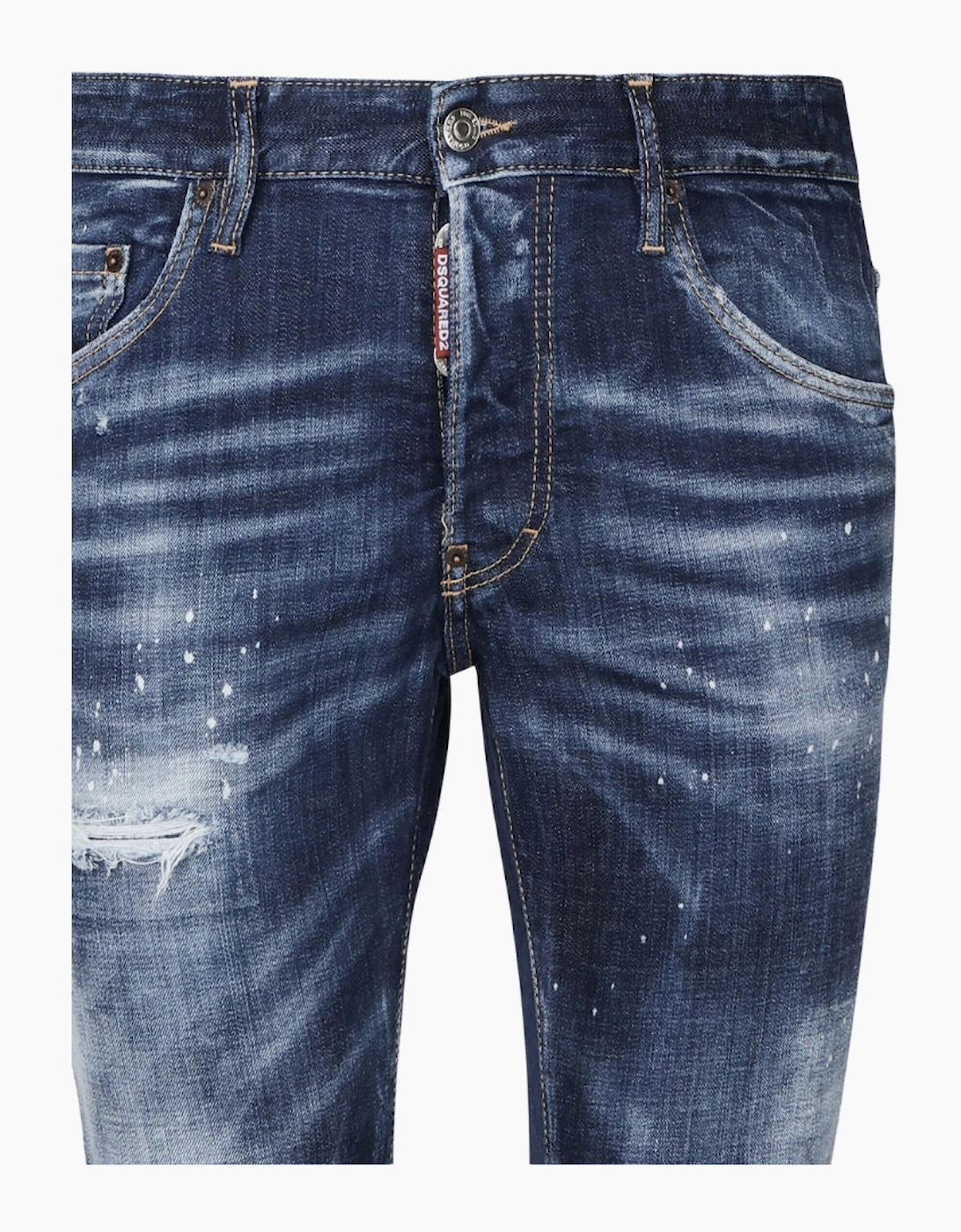 Dsquared2 Skater Jean In Distressed Denim Jeans