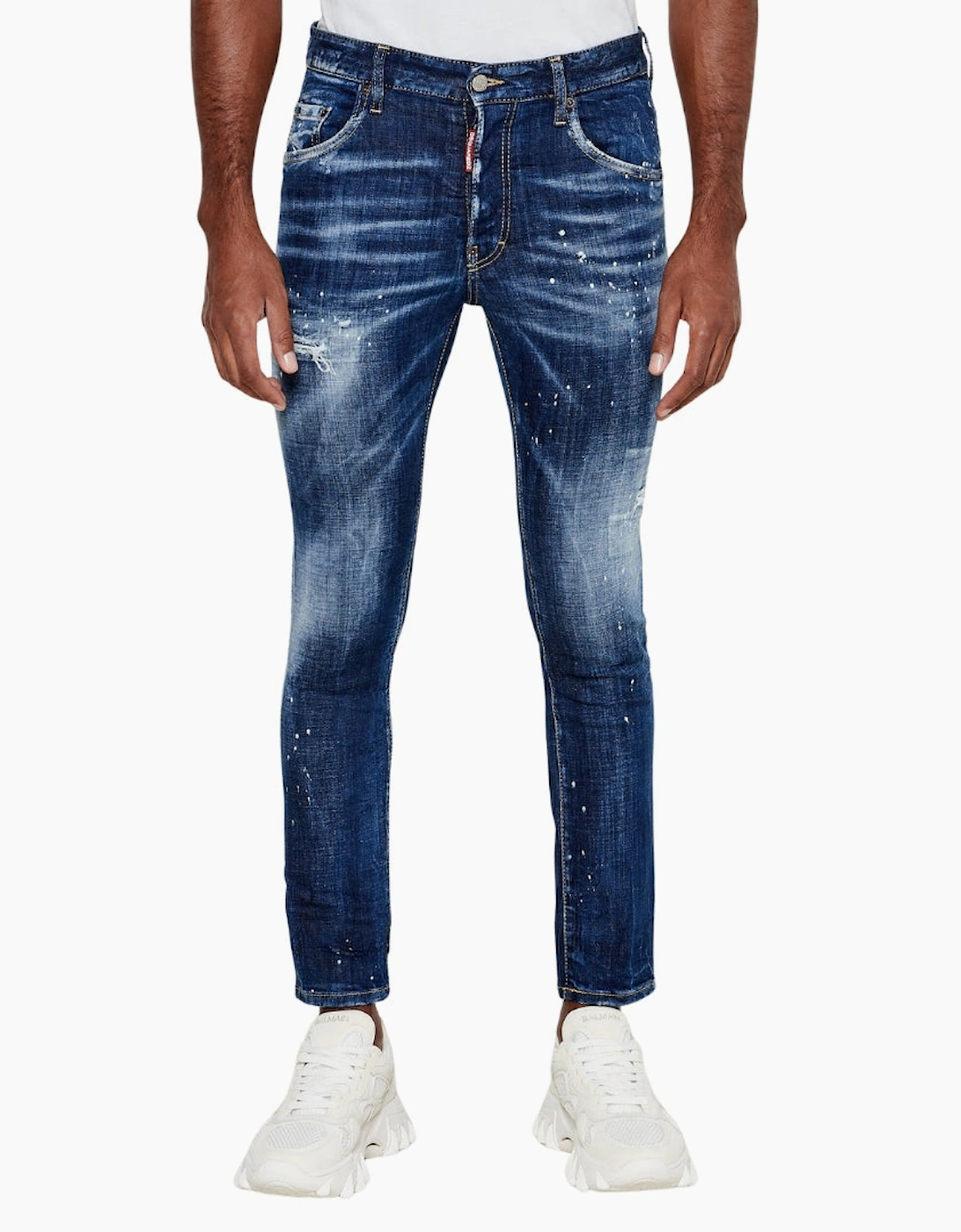 Dsquared2 Skater Jean In Distressed Denim Jeans