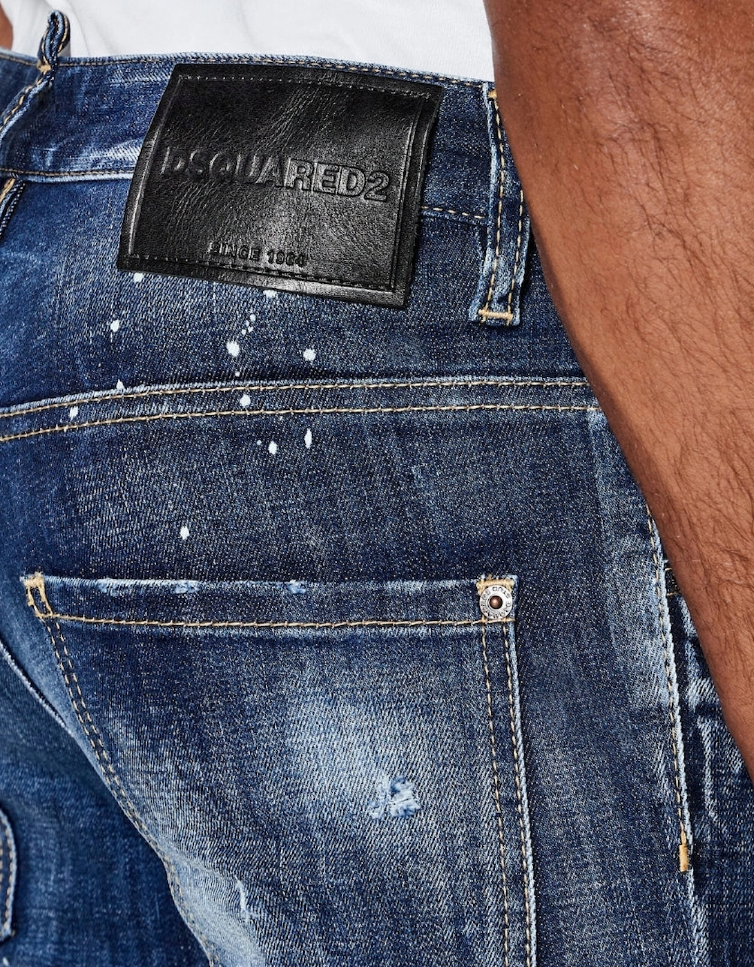 Dsquared2 Skater Jean In Distressed Denim Jeans