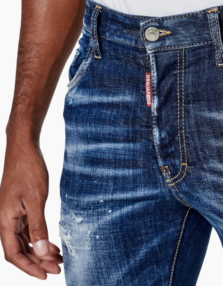Dsquared2 Skater Jean In Distressed Denim Jeans