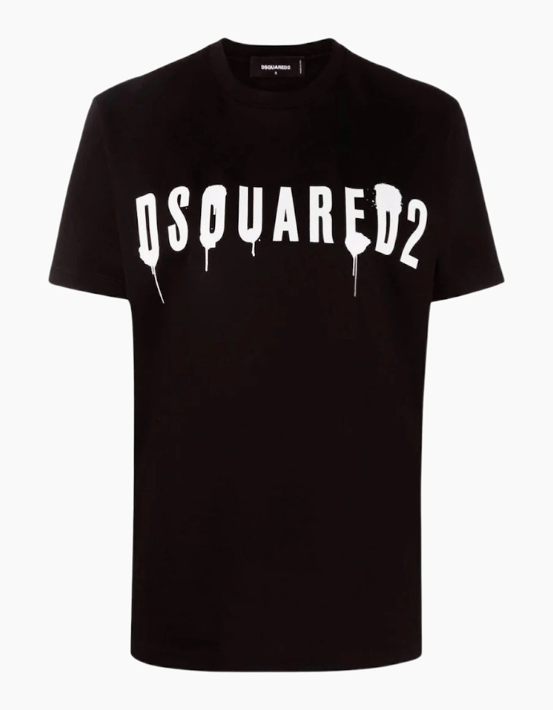 Dsquared2 Dripping Spray Logo Black T-Shirt