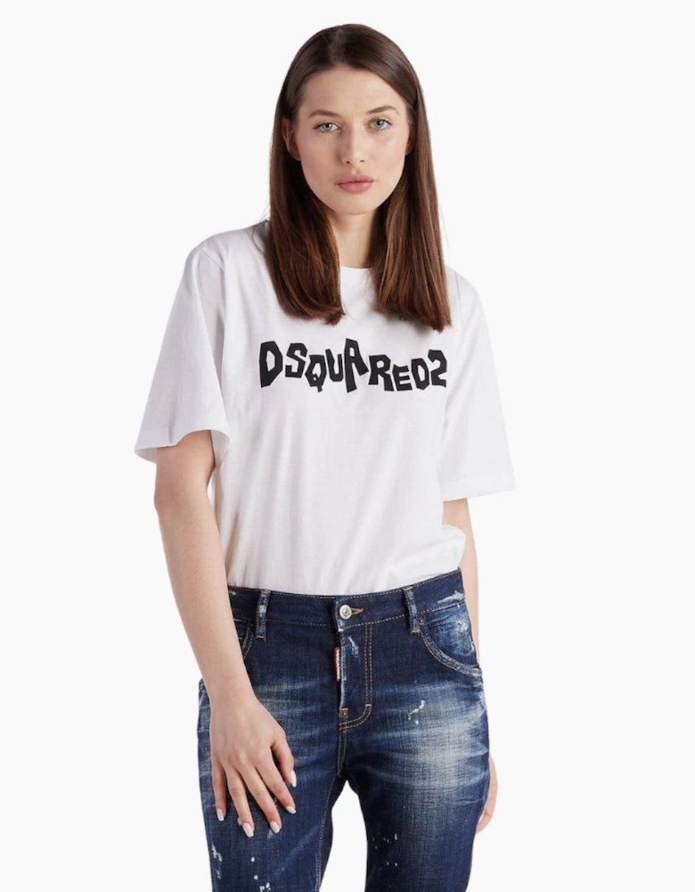 Dsquared2 Contrast Brand Logo White T-Shirt