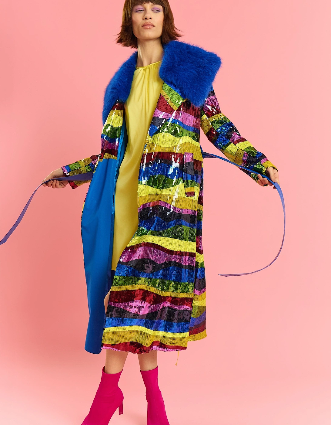 Bamboo Sequins Trench Coat