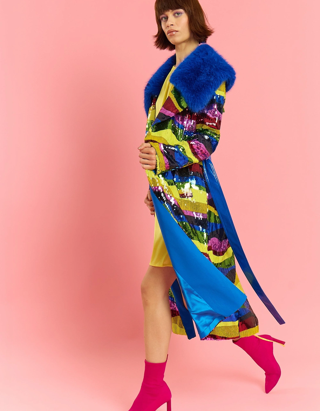 Bamboo Sequins Trench Coat