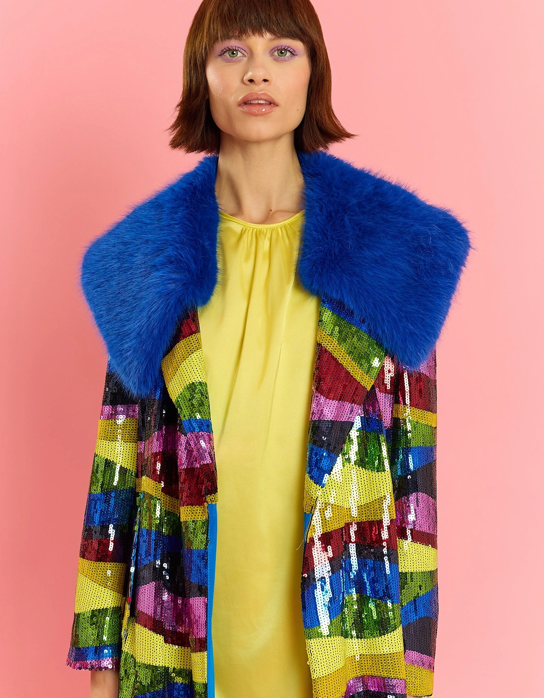 Bamboo Sequins Trench Coat