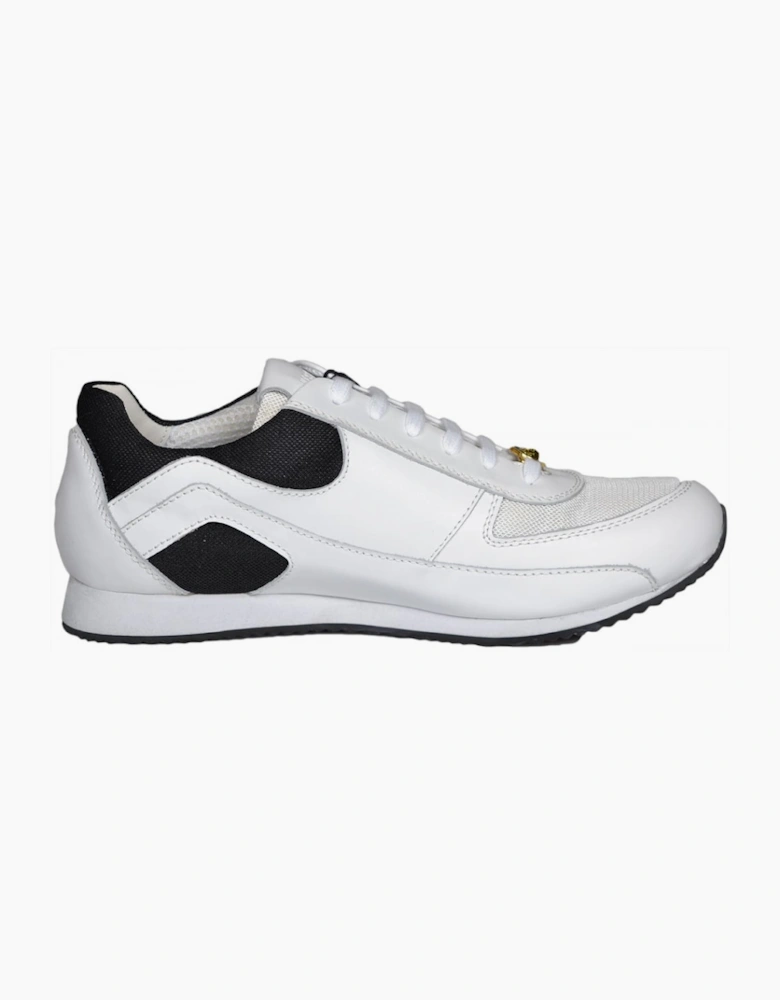 Versus Lion Head Leather Mesh White Trainers