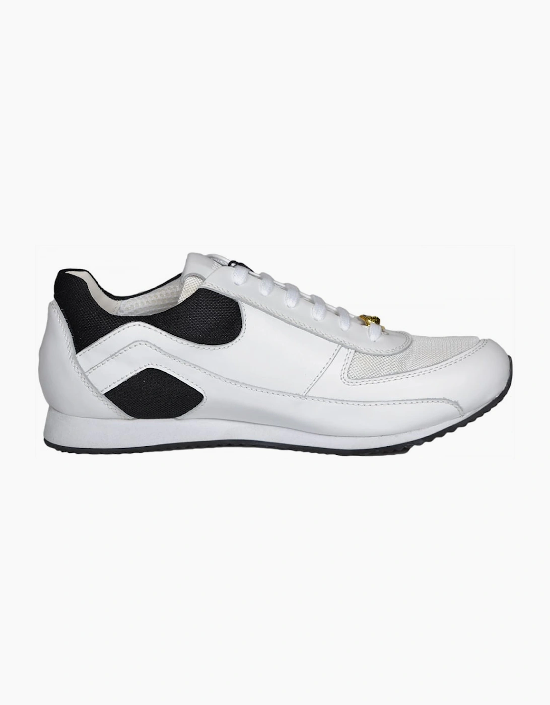 Versus Lion Head Leather Mesh White Trainers