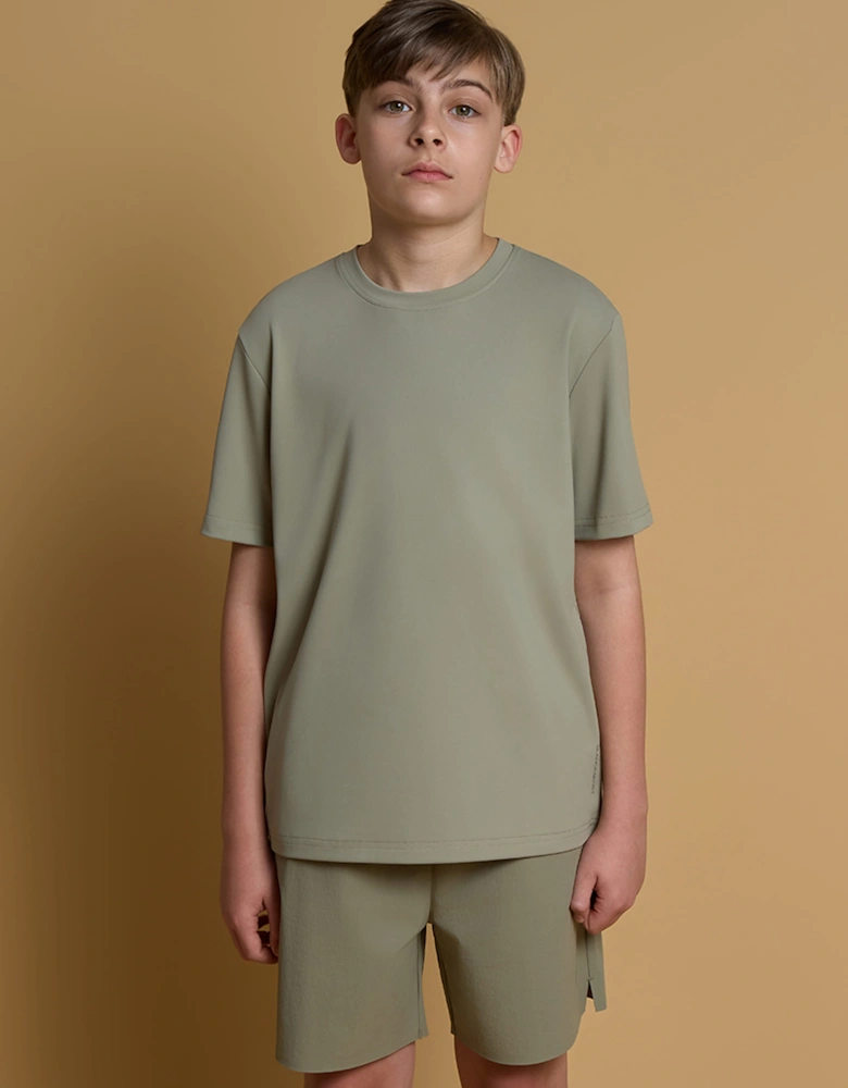 Blanca Sport Boys Elevated Active Shorts in Green