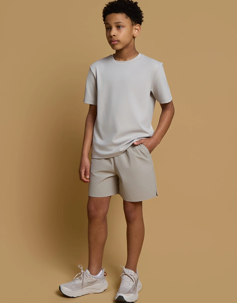 Blanca Sport Boys Elevated Active Shorts in Grey