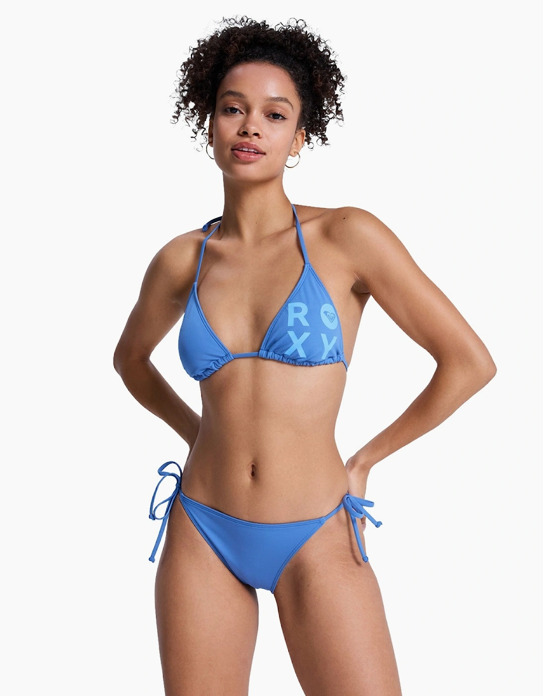Roxy Womens Solid Essentials Two Piece Tiki Tri Bikini