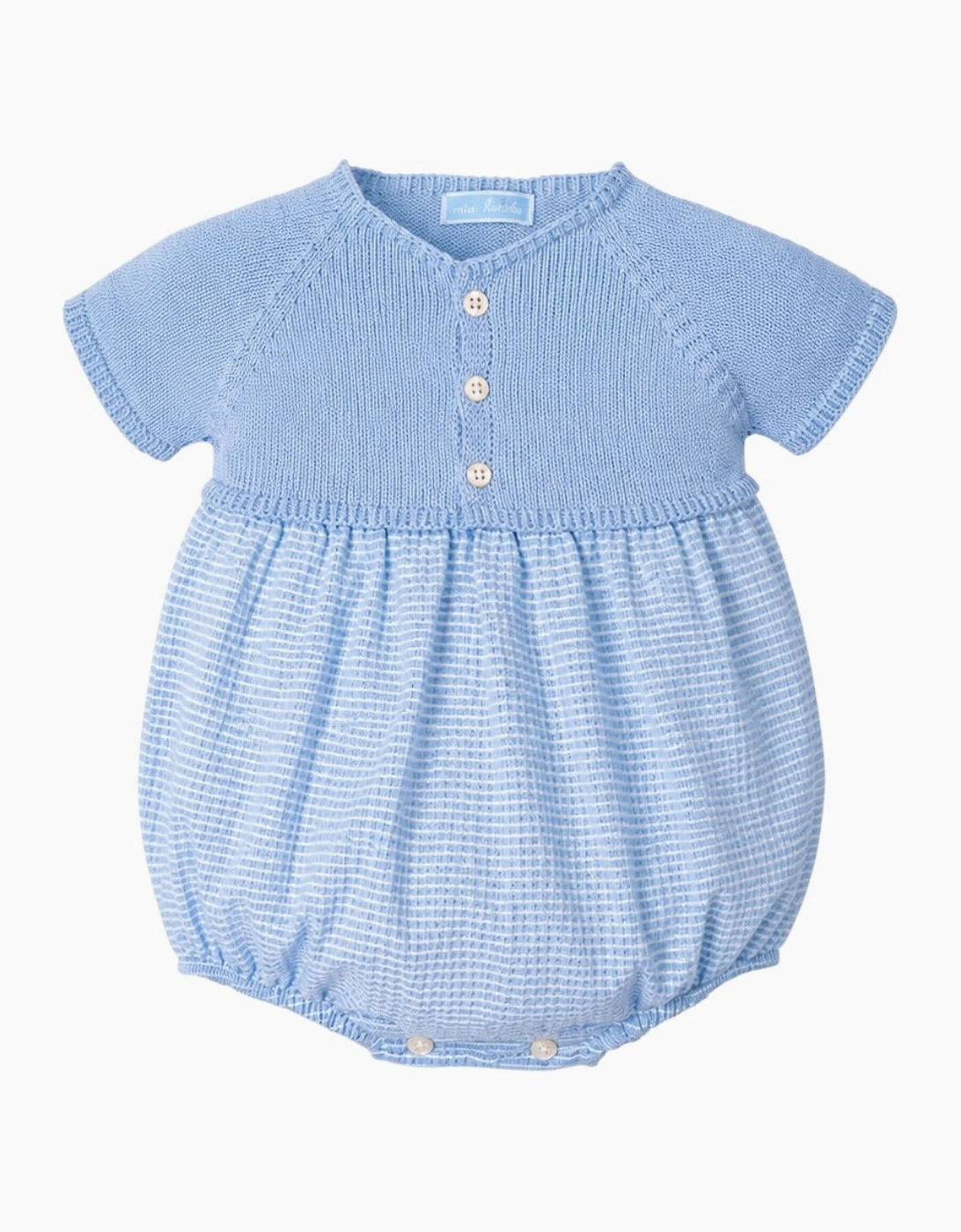Boys Blue Knit Romper, 2 of 1