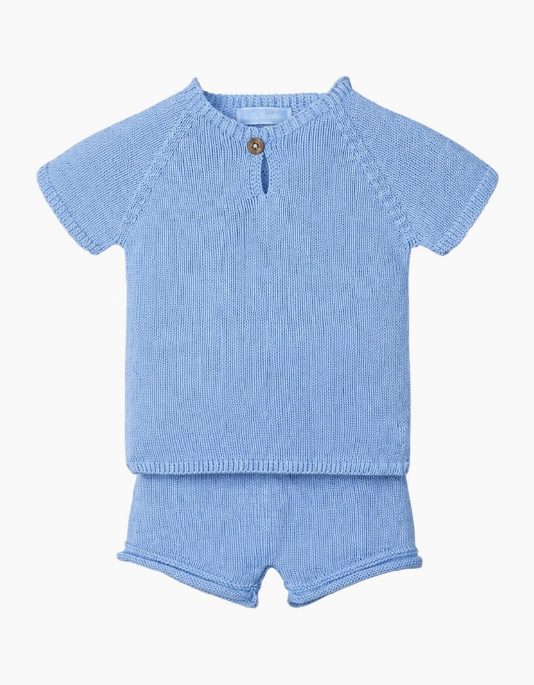 Boys Blue Knit Short Set