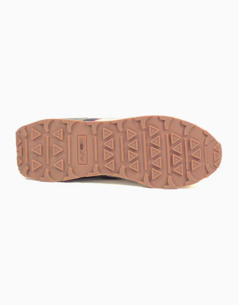 Azor mens Sneaker Slate Beige/Brown/Navy