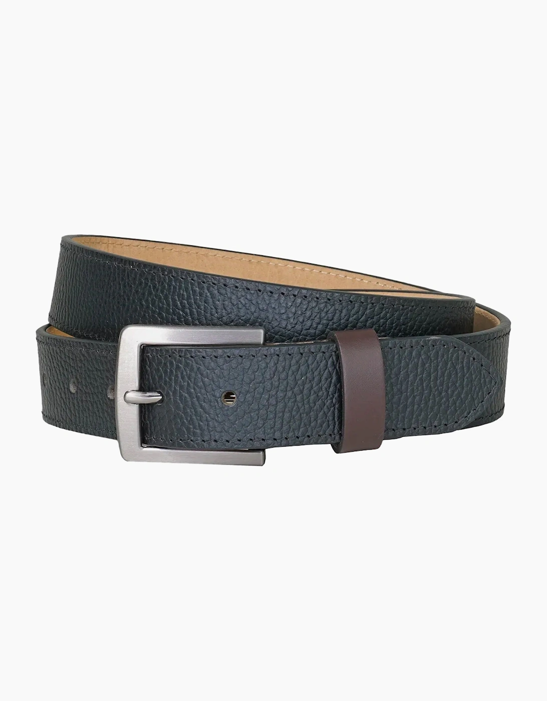 Sophos Barwell contrast keeper block edge belt BLACK BROWN