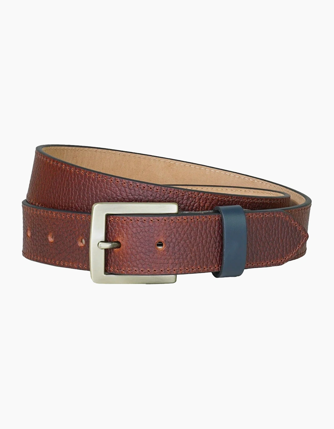 Sophos Barwell contrast keeper block edge belt brown/navy
