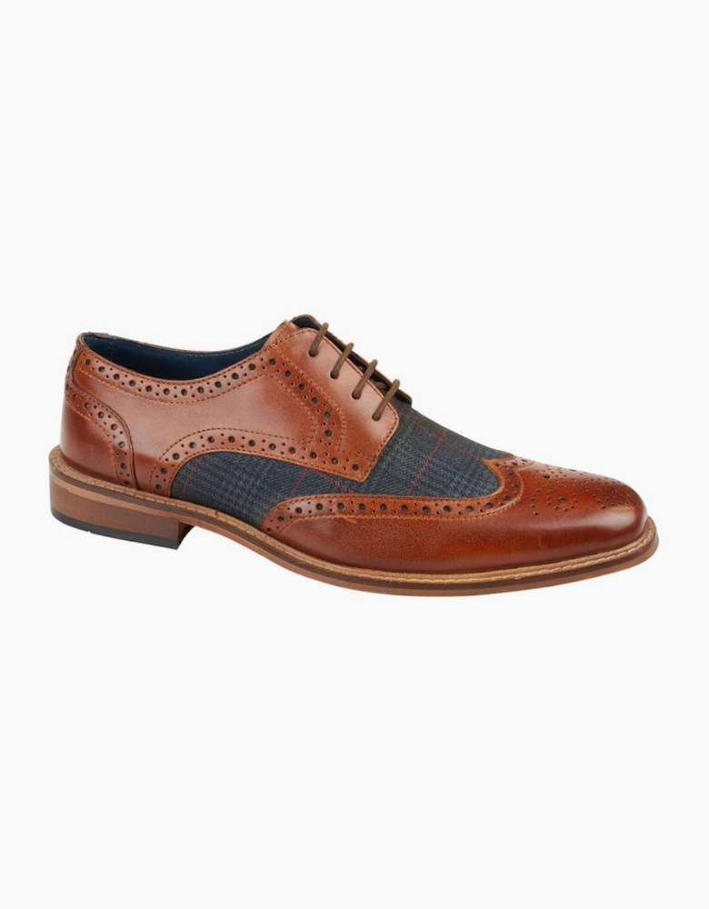 Mens 4 Eyelet Wing Brogue Oxford Tan
