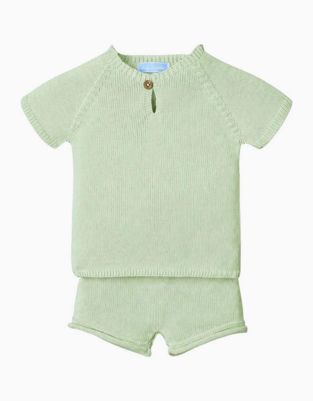 Boys Lime Green Knit Short Set