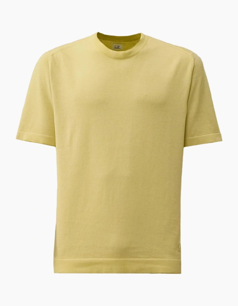Cotton Crepe Short Sleeve Logo Knit