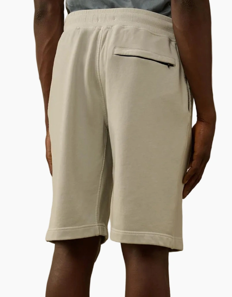 Cotton Diagonal Fleece Resist Dyed Logo Bermudas