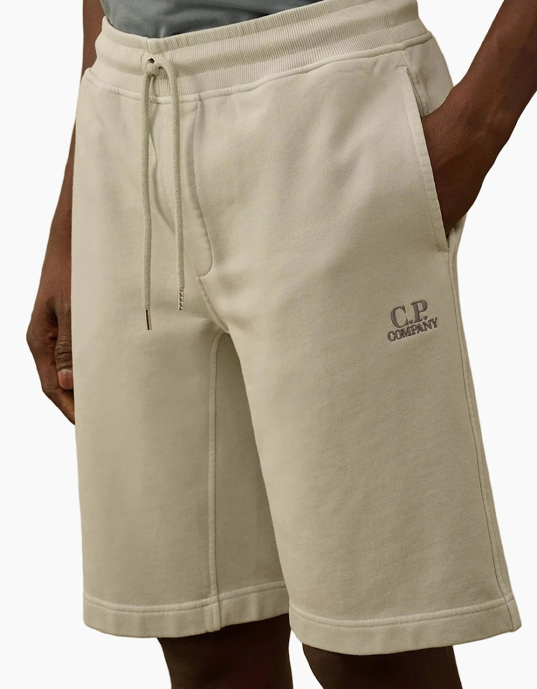 Cotton Diagonal Fleece Resist Dyed Logo Bermudas