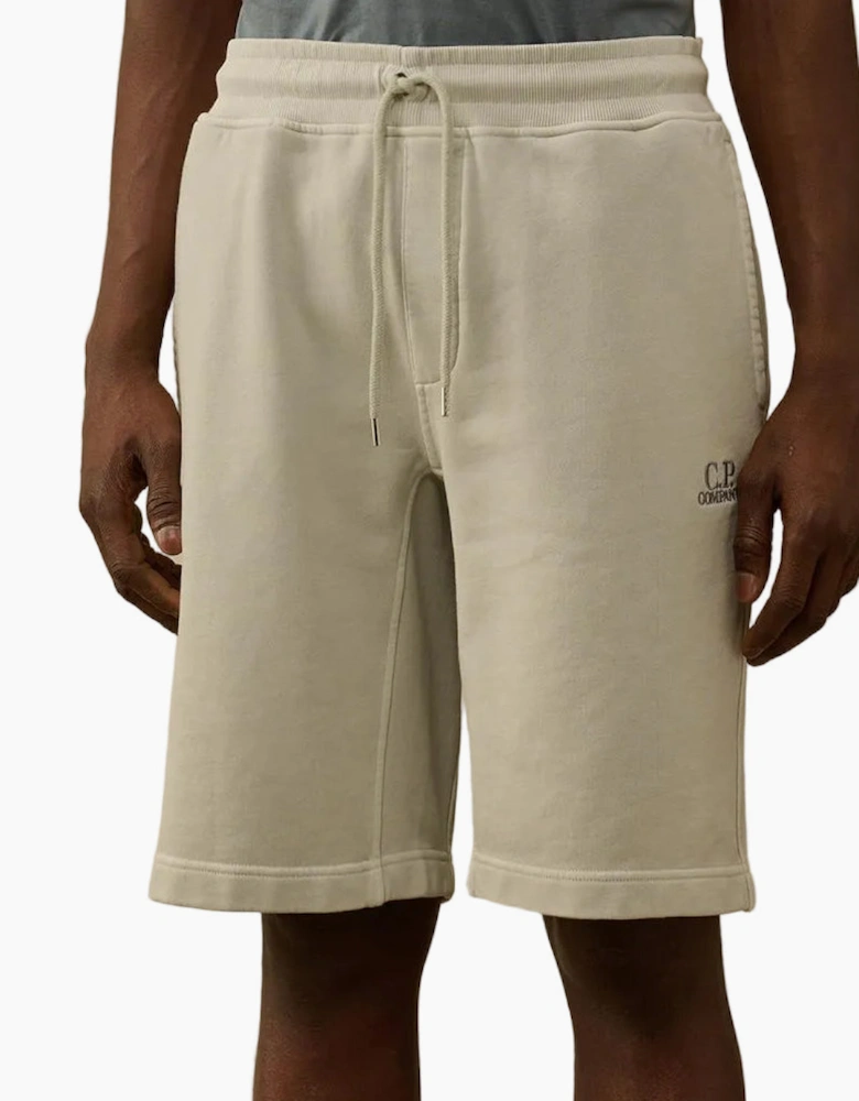 Cotton Diagonal Fleece Resist Dyed Logo Bermudas
