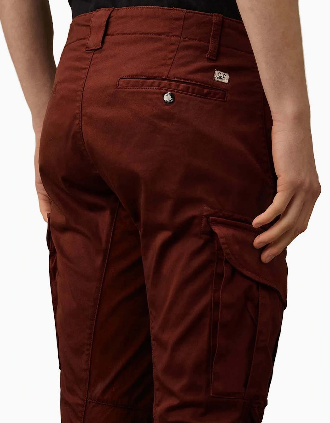 Stretch Satin Lens Cargo Pants