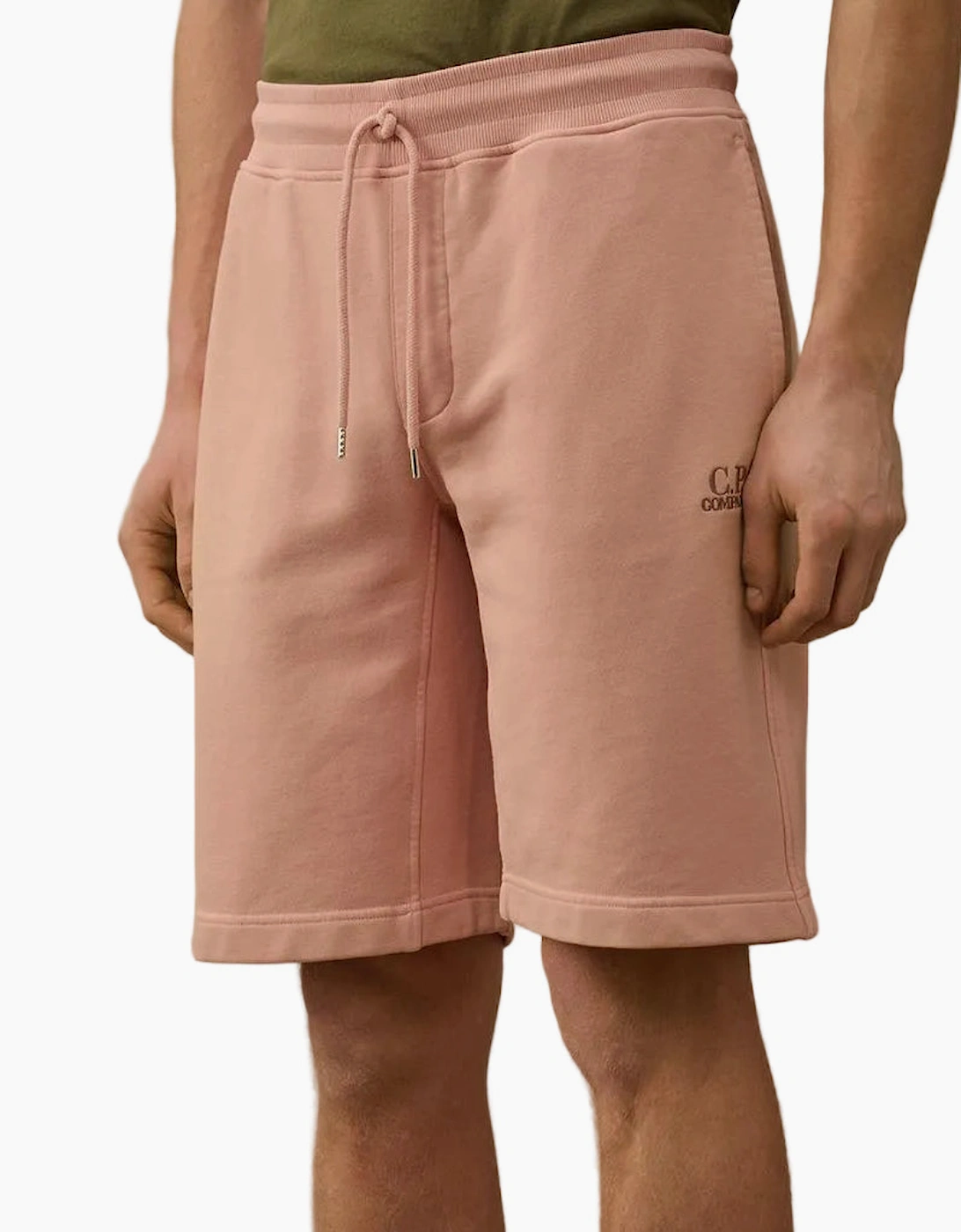 Cotton Diagonal Fleece Resist Dyed Logo Bermudas