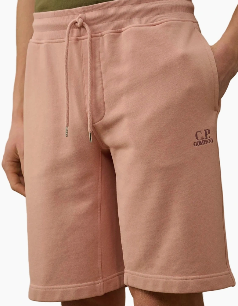 Cotton Diagonal Fleece Resist Dyed Logo Bermudas
